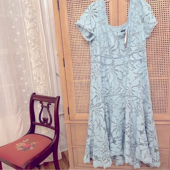 Anthropologie By AnthropologieSlim Lace Maxi Dress in Blue Size 18W